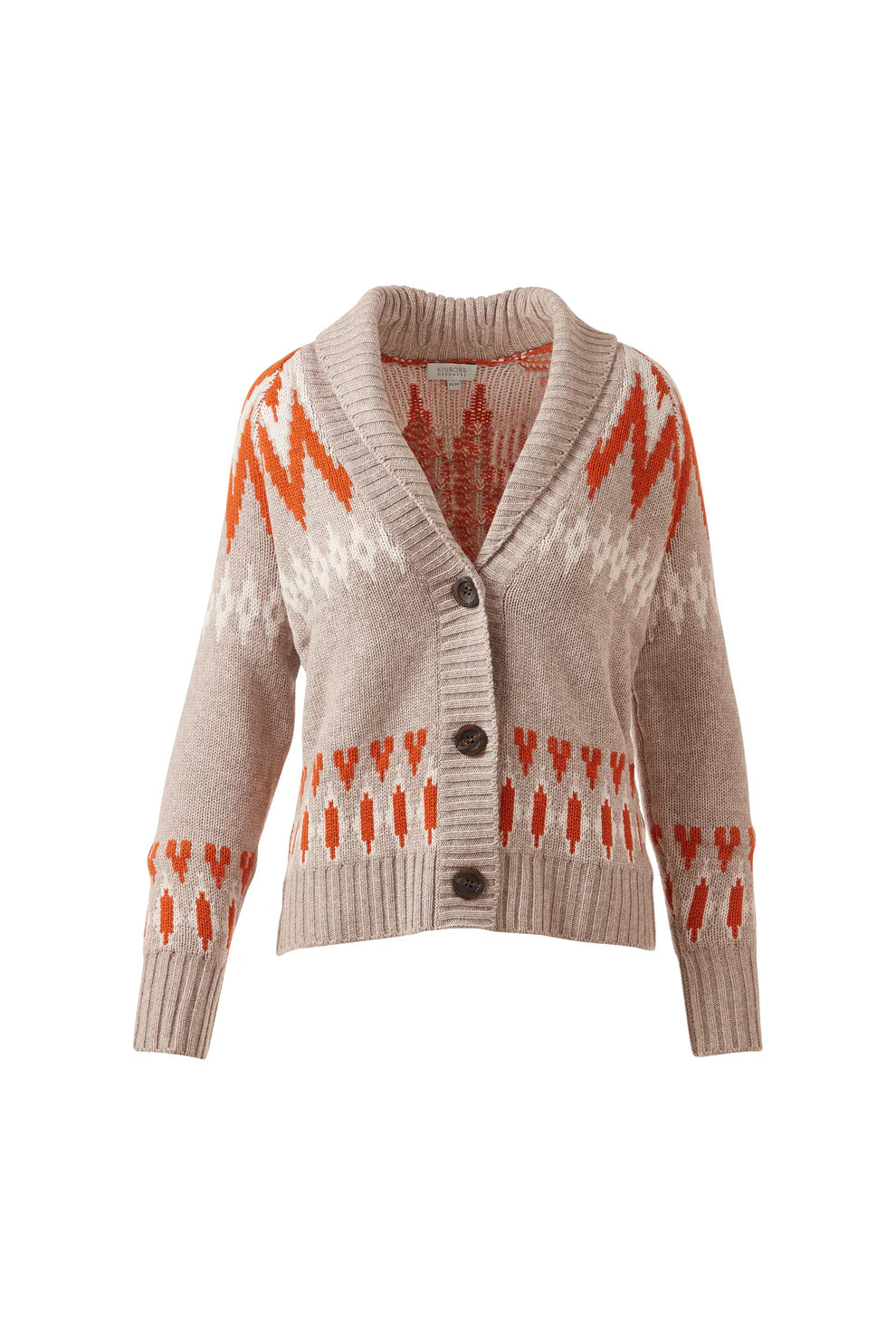 FAIRISLE SHAWL COLLAR CARDI #LFSJ5-324 BY KINROSS