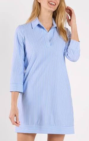 jude connally dress Jude Connally Finley Dress Pinstripe Periwinkle XS