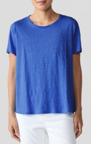 CREW NECK S/S TOP #S5IZ1-T5852M BY EILEEN FISHER