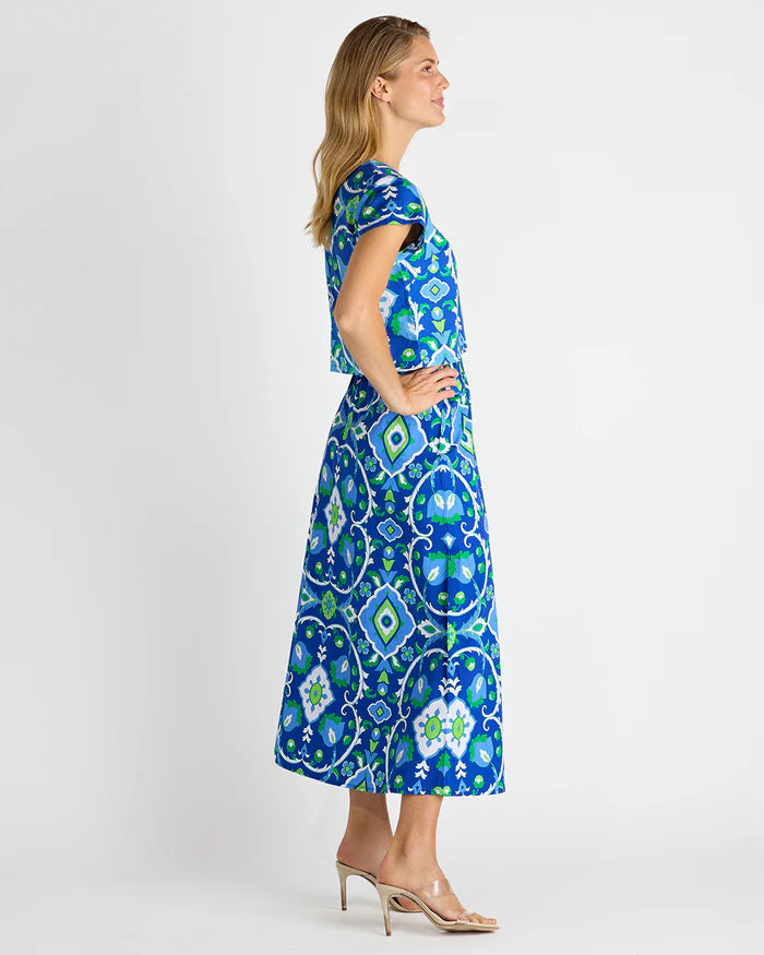 JEANNETTE STRETCH POPLIN SKIRT 220976 BY JUDE CONNALLY