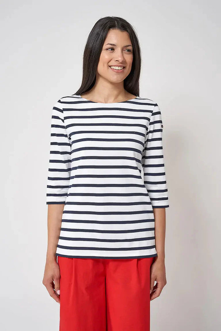 3/4 SLV STRIPED TEE A2057 BY BATELA