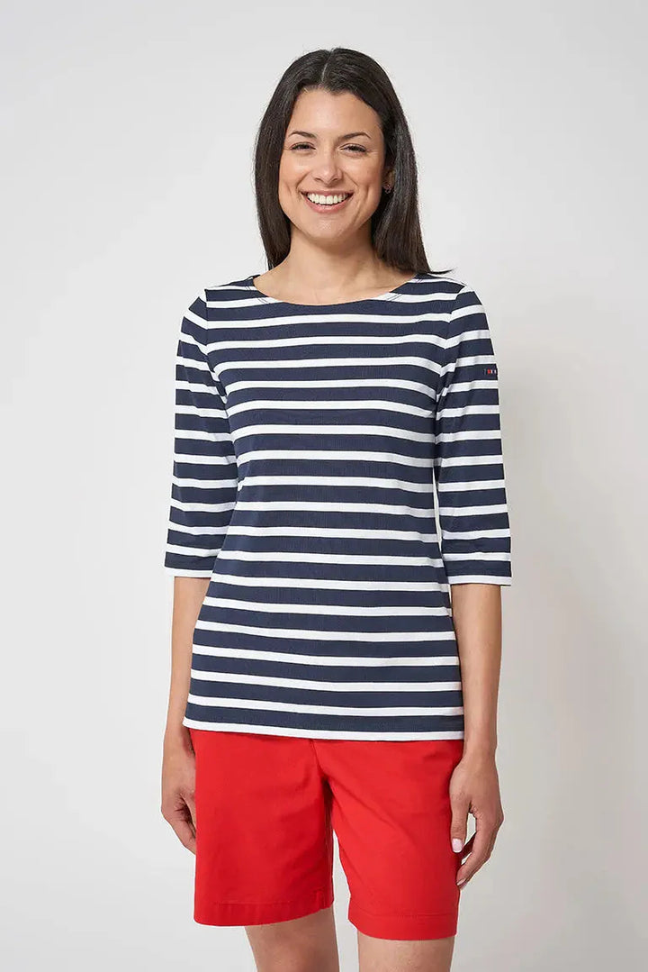 3/4 SLV STRIPED TEE A2057 BY BATELA