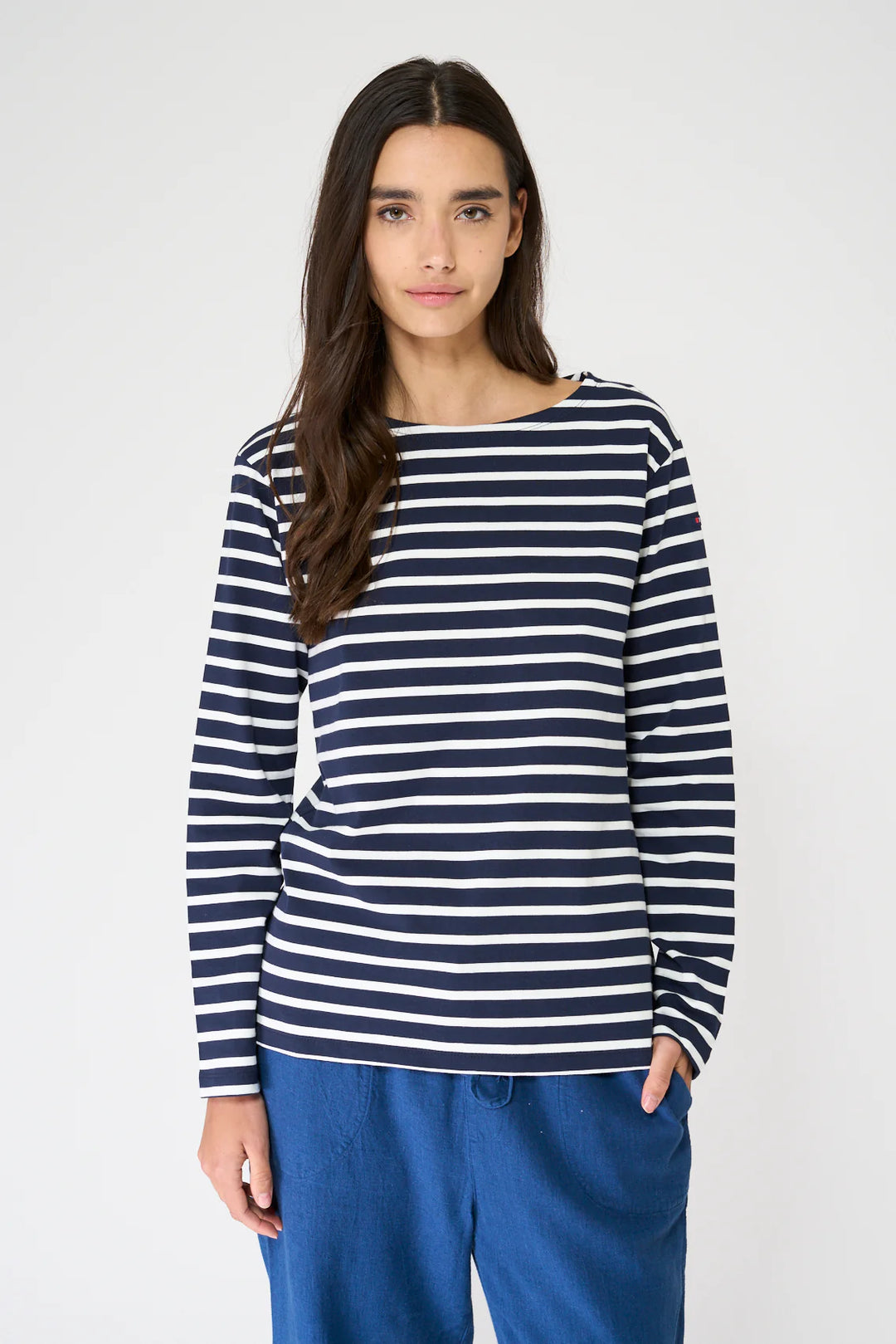 L/S COTTON STRIPED TEE A2065 BY BATELA