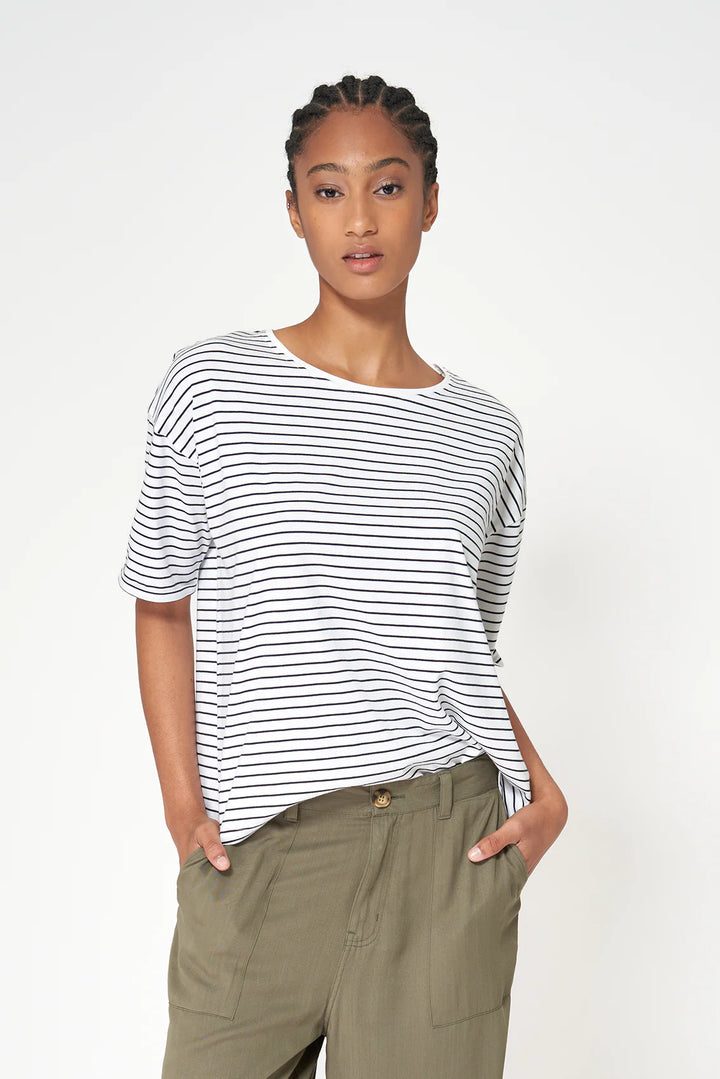 ROUND NECK DROPPED SHOULDER TEE A2617 BY BATELA