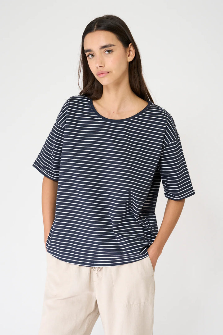 ROUND NECK DROPPED SHOULDER TEE A2617 BY BATELA