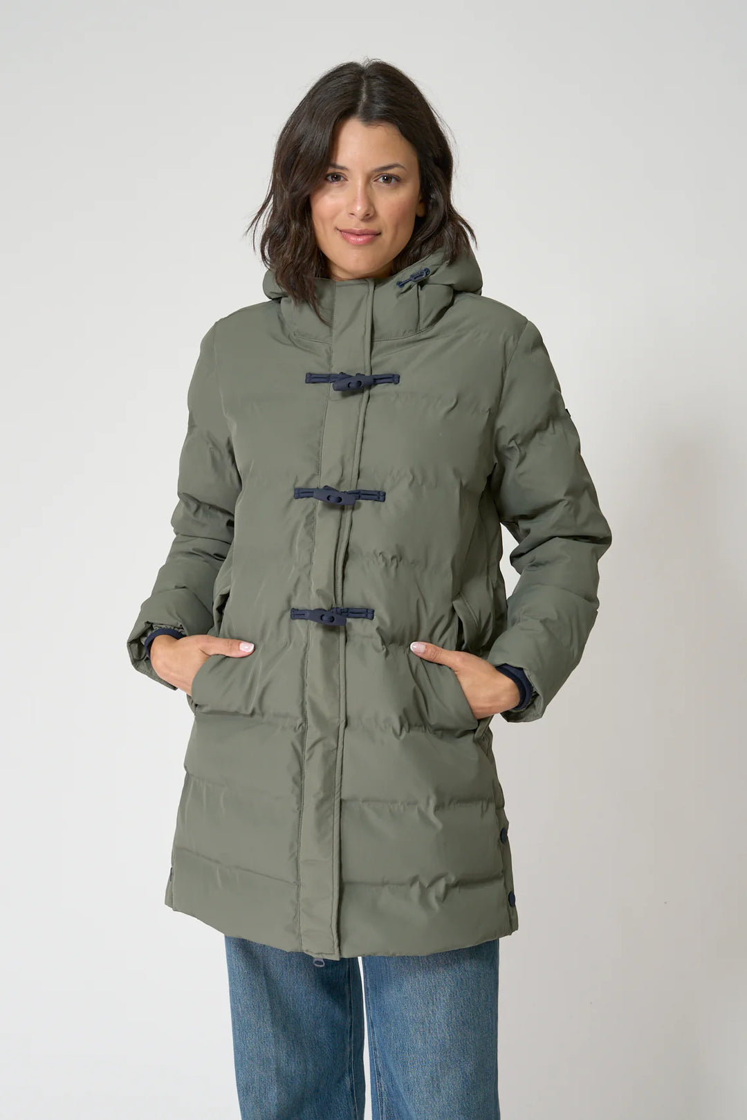 WP HOODED COAT W/TOGGLE BUTTONS C3096 BY BATELA