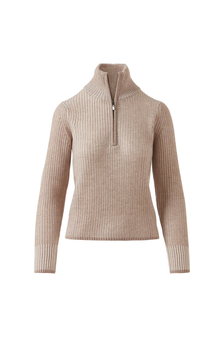 PLAITED RIB ZIP MOCK #LFSC5-176