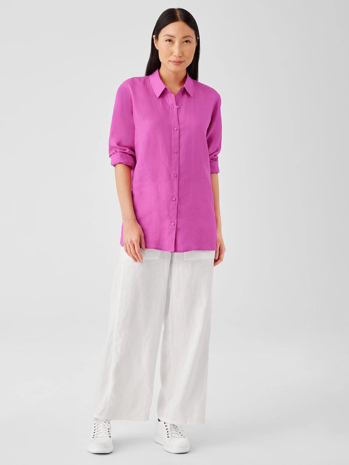 CLASSIC LINEN SHIRT S4OLA-T570M BY EILEEN FISHER