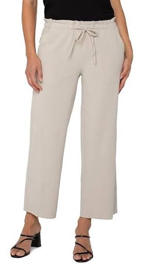 PULL ON TIE WAIST WIDE ANKLE PANT 26" LM4463TS39 BY LIVERPOOL
