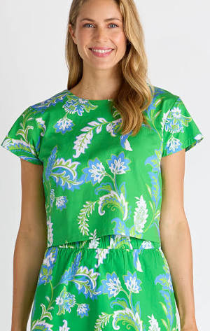 ELLEN STRETCH POPLIN TOP 320884 BY JUDE CONNALLY