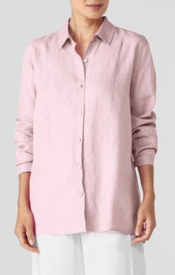 CLASSIC LINEN SHIRT S4OLA-T570M BY EILEEN FISHER