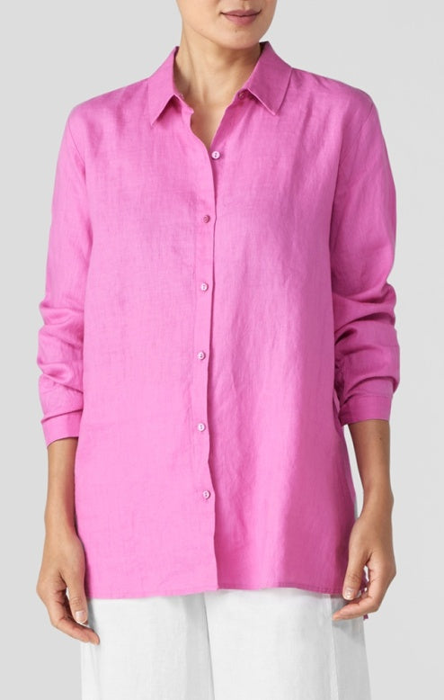 CLASSIC LINEN SHIRT S4OLA-T570M BY EILEEN FISHER