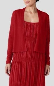 LINEN CARDIGAN S5HKT-K5246M BY EILEEN FISHER